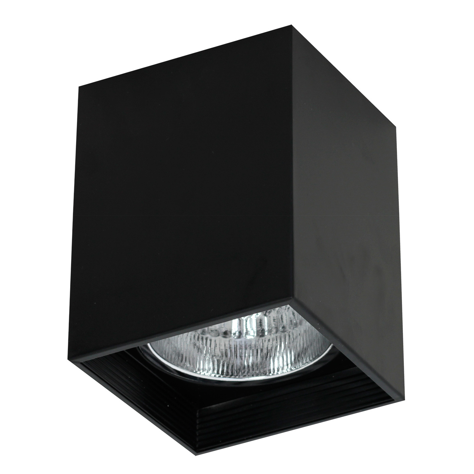 Kattospotti Downlight square musta, leveys 9,2 cm
