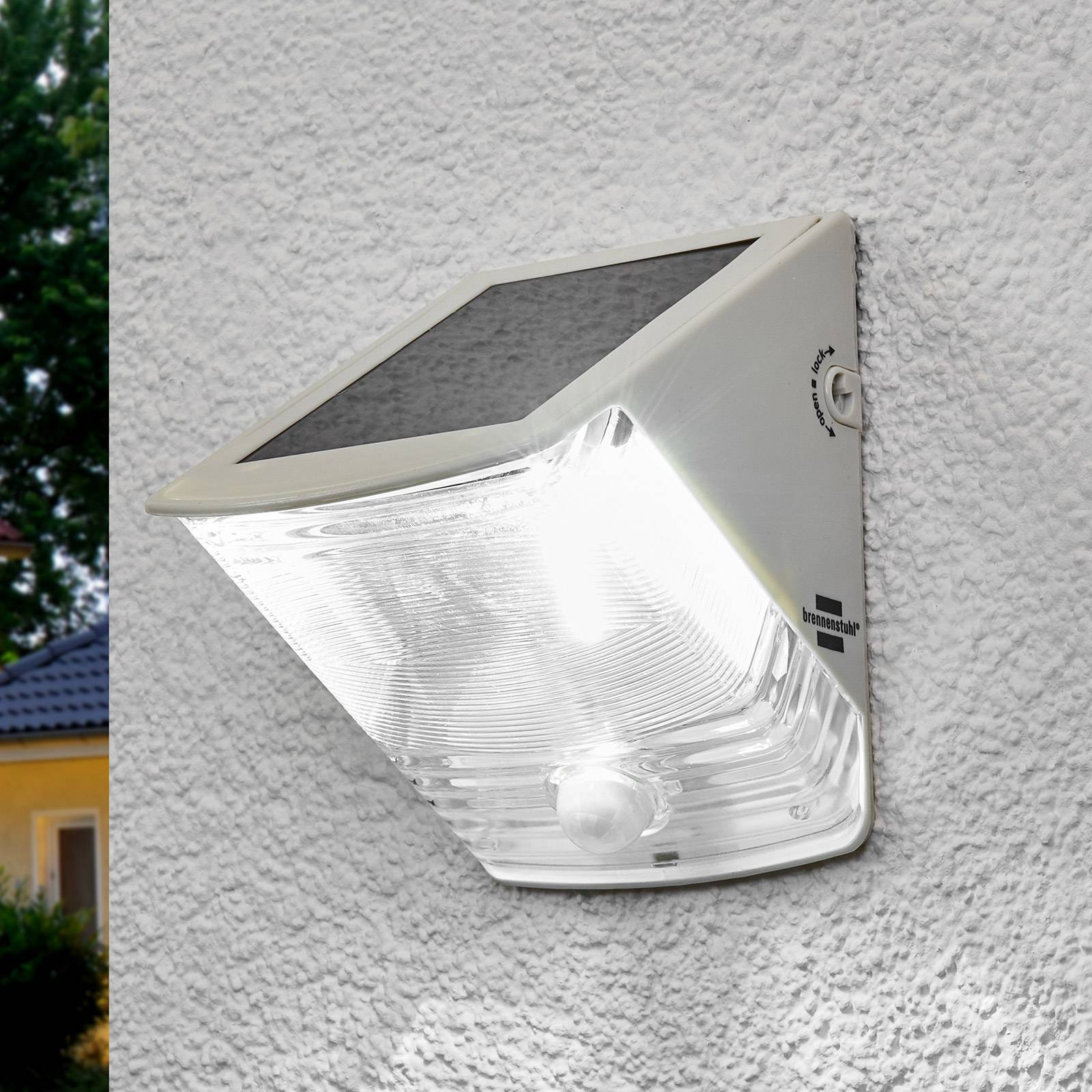 Aurinkokäyt. LED-seinävalo SOL 04 IP44 valkoinen