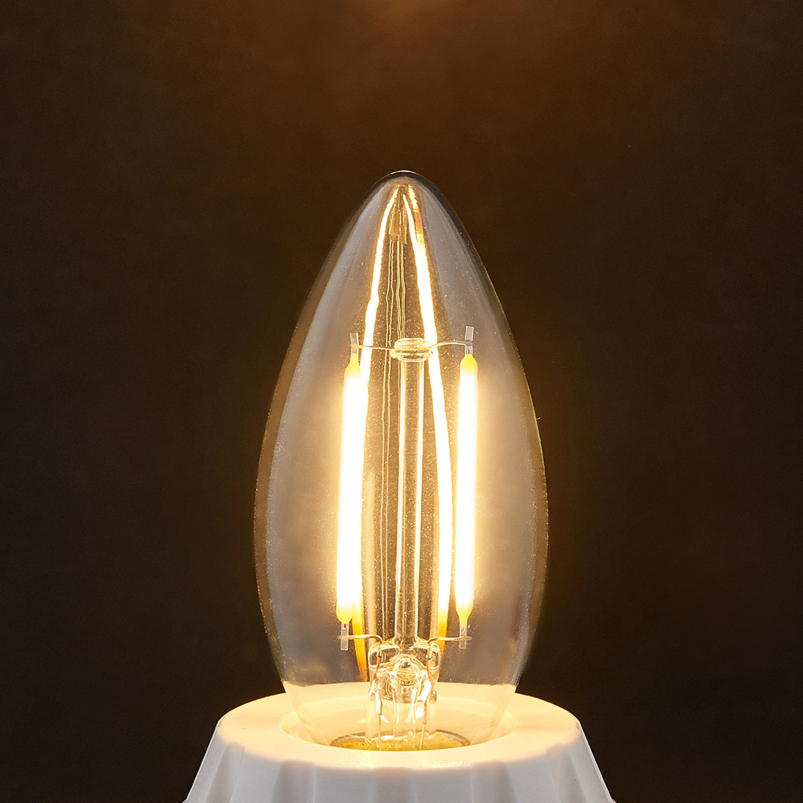E14-LED-filamenttikynttilälamppu 2W kirkas 2 700 K
