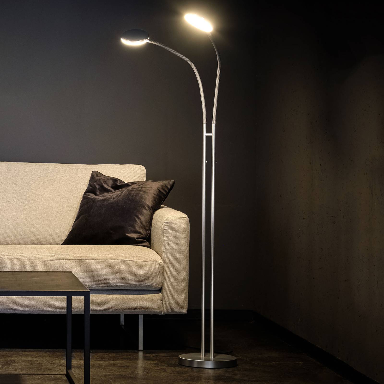 Holtkötter Flex Twin -LED-lattiavalo alumiini