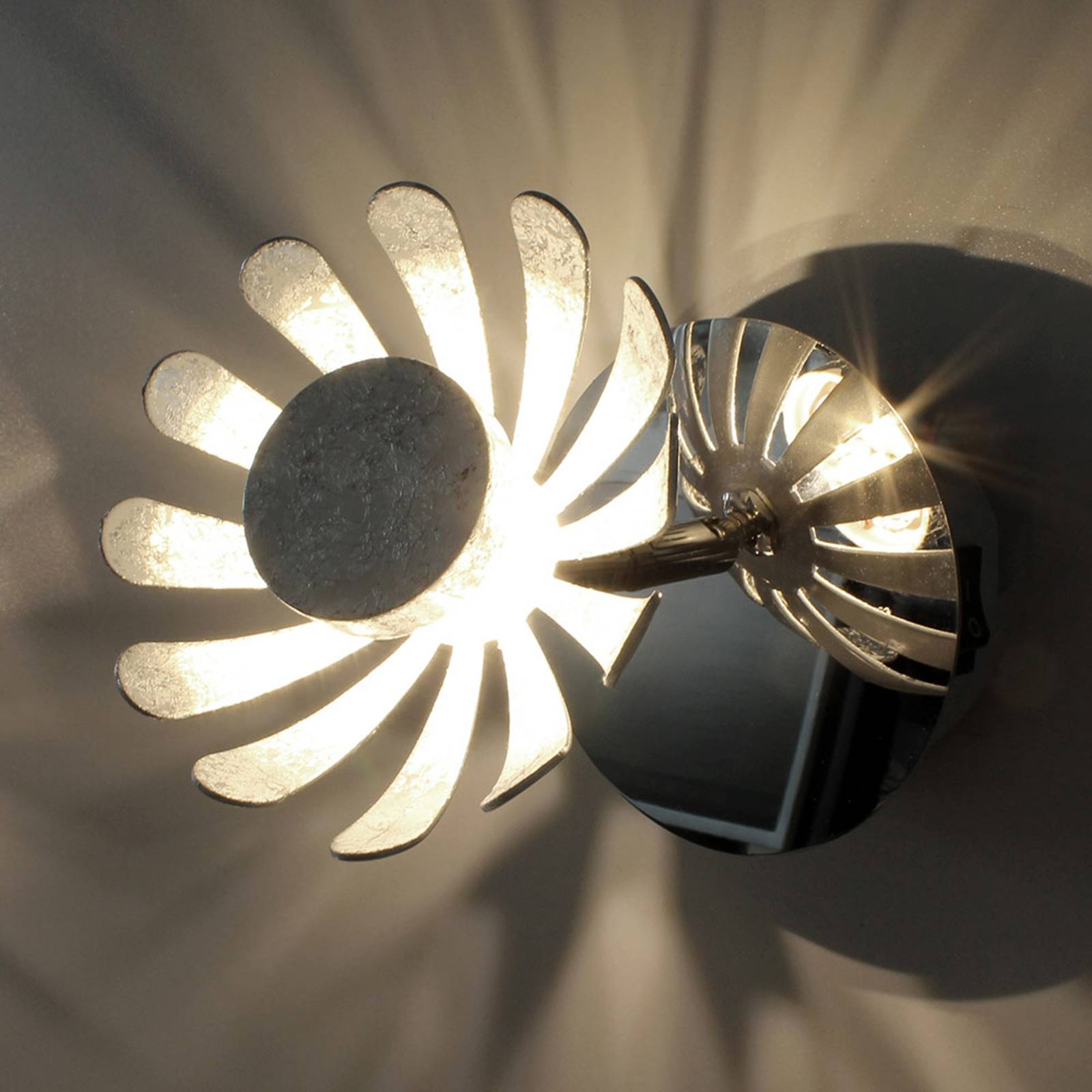 LED-seinävalaisin Bloom, hopea
