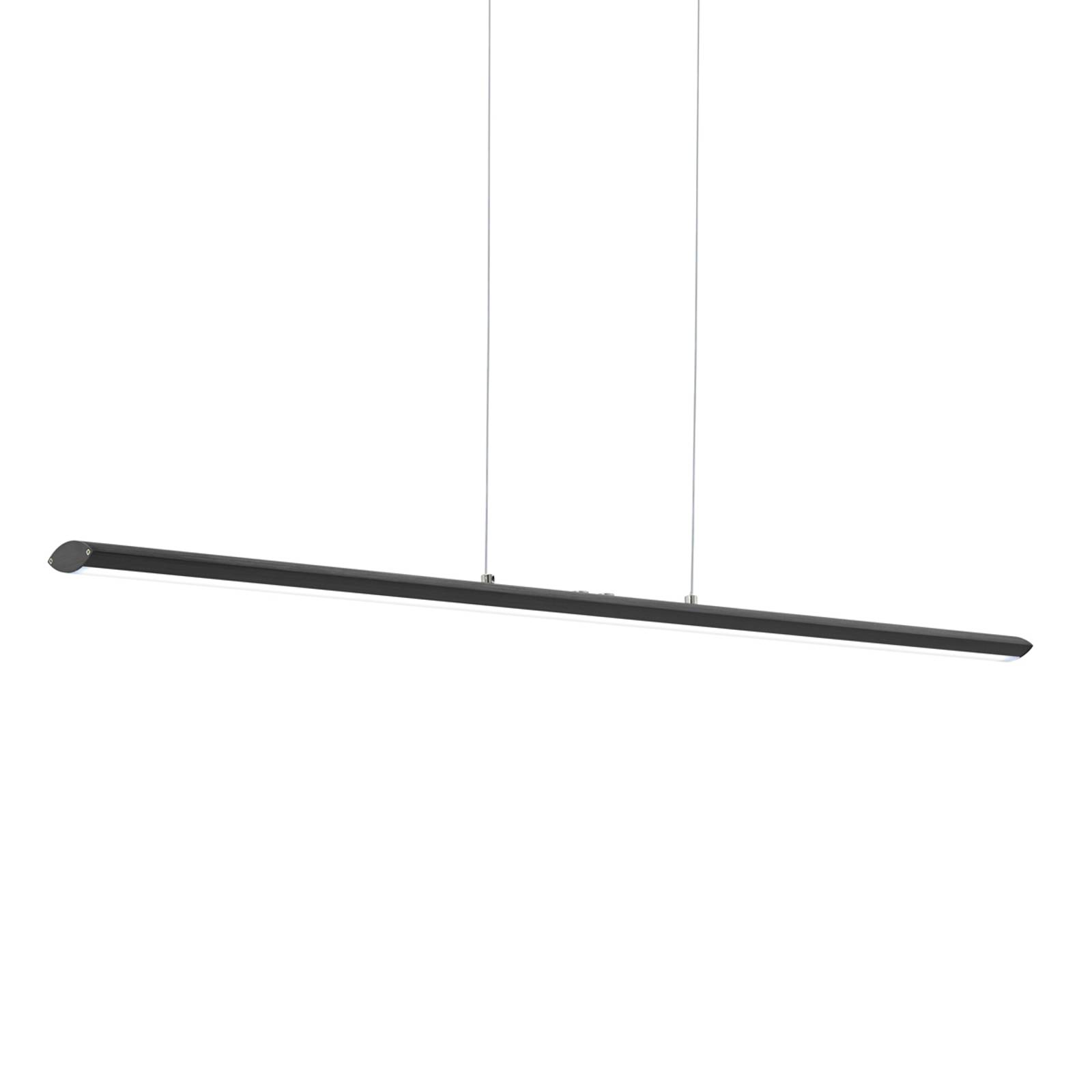 Musta LED-riippuvalaisin Pellaro, himmennettävä