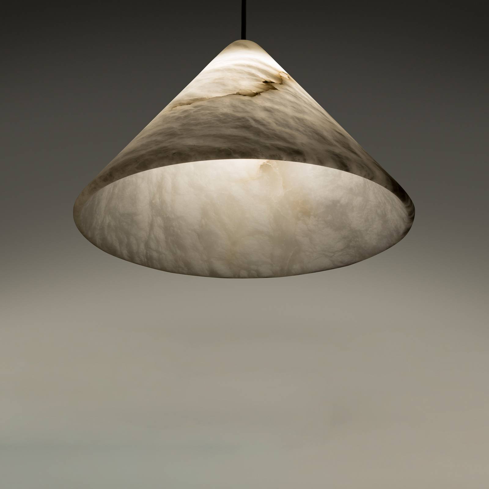 LED-riippuvalaisin Fuji alabasteria, Ø 33 cm