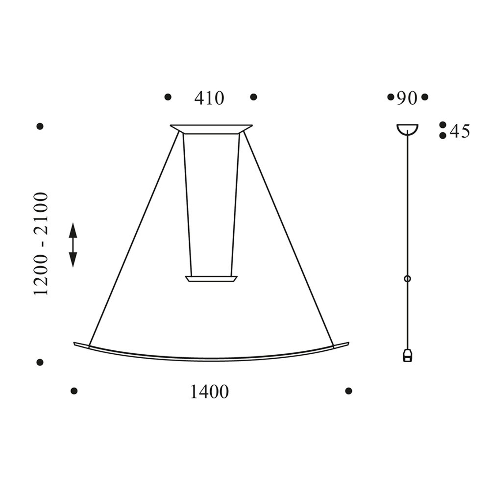 OLIGO Lisgo LED-riippuvalaisin, samppanja