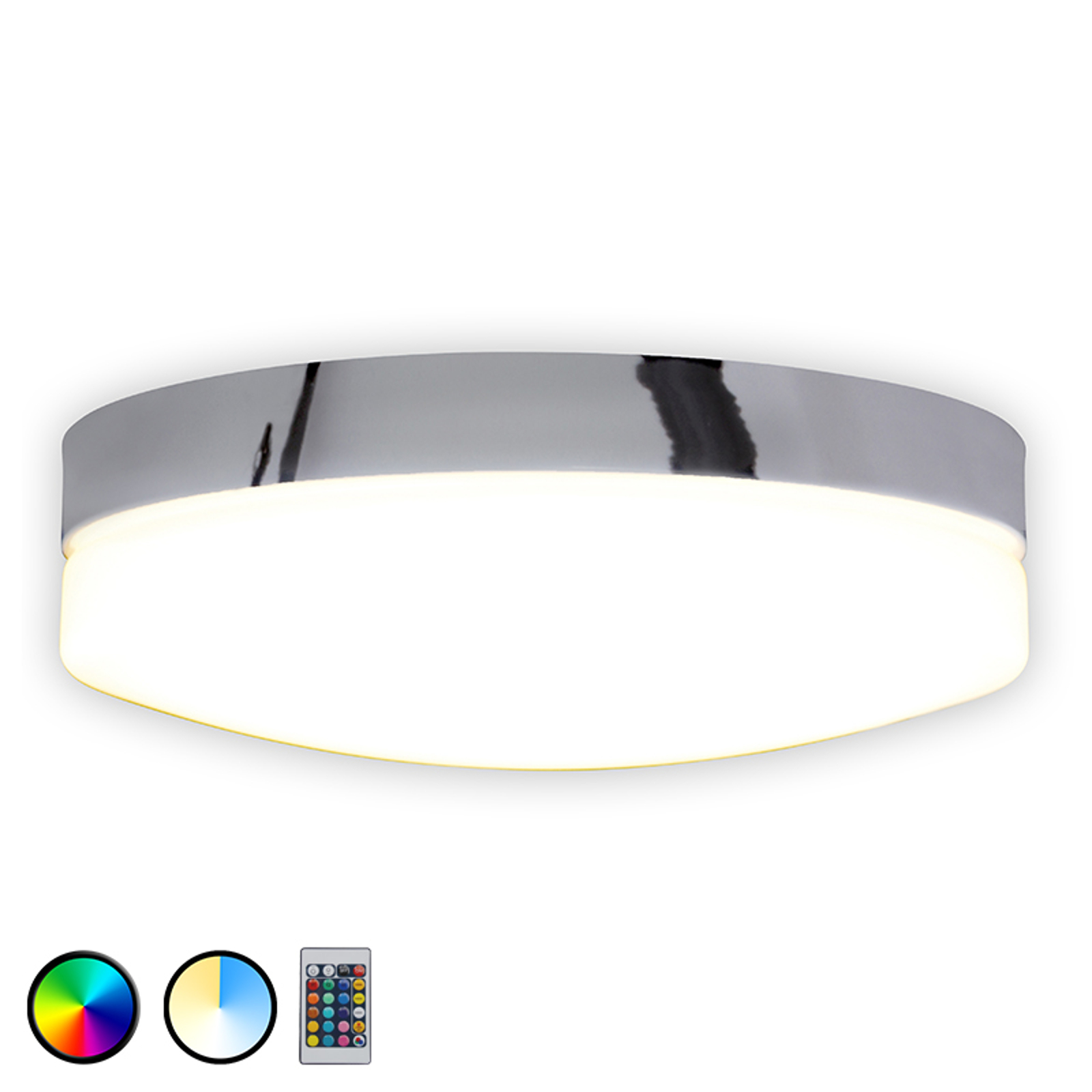 Pyöreä LED-kattolamppu Paris kaukosäätimellä