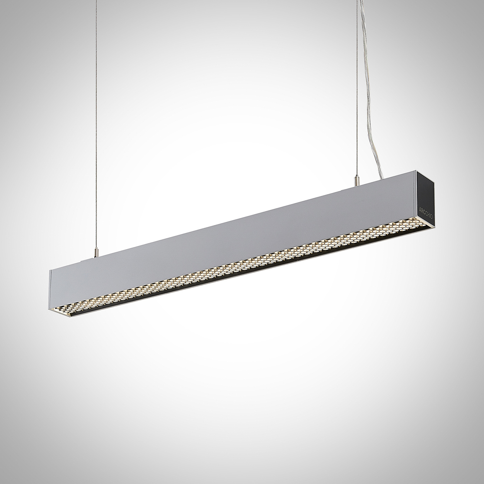 Arcchio Thores LED-riippuvalaisin 85cm hopea