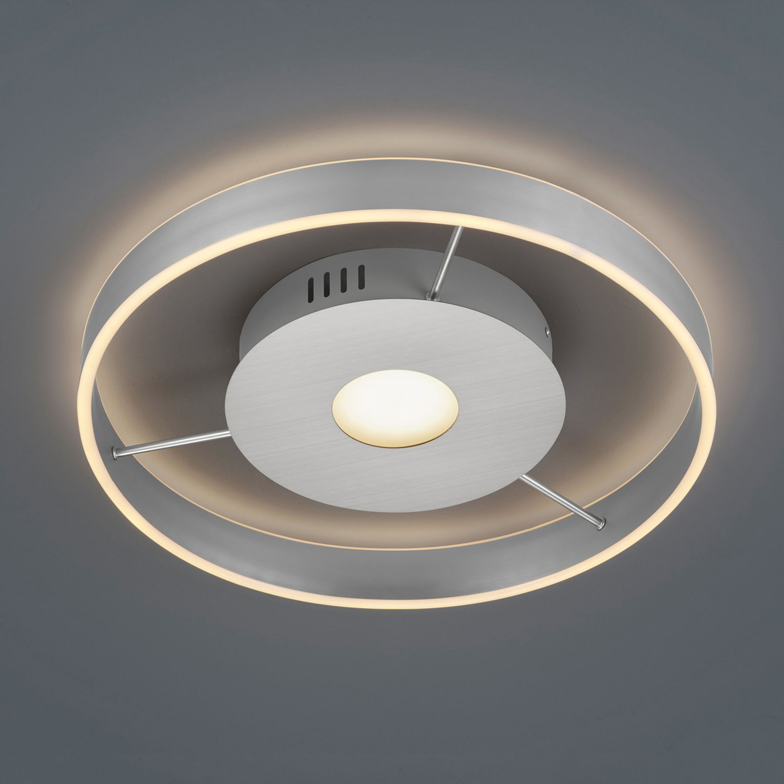 LED-kattovalo Logan, 2 700-6 000 K, matta nikkeli