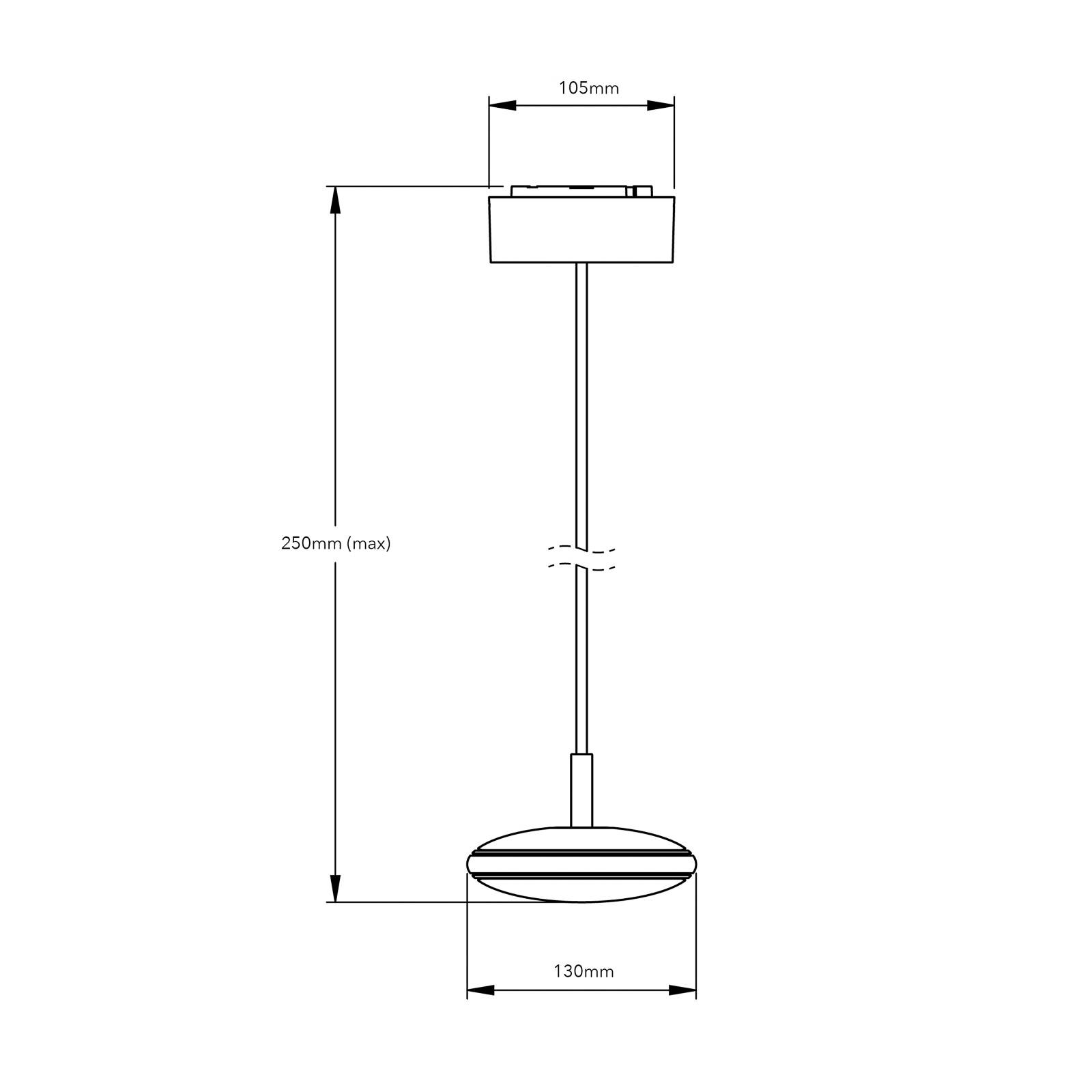Shade ØS1 riippuvalo musta valkoinen, PVC Node