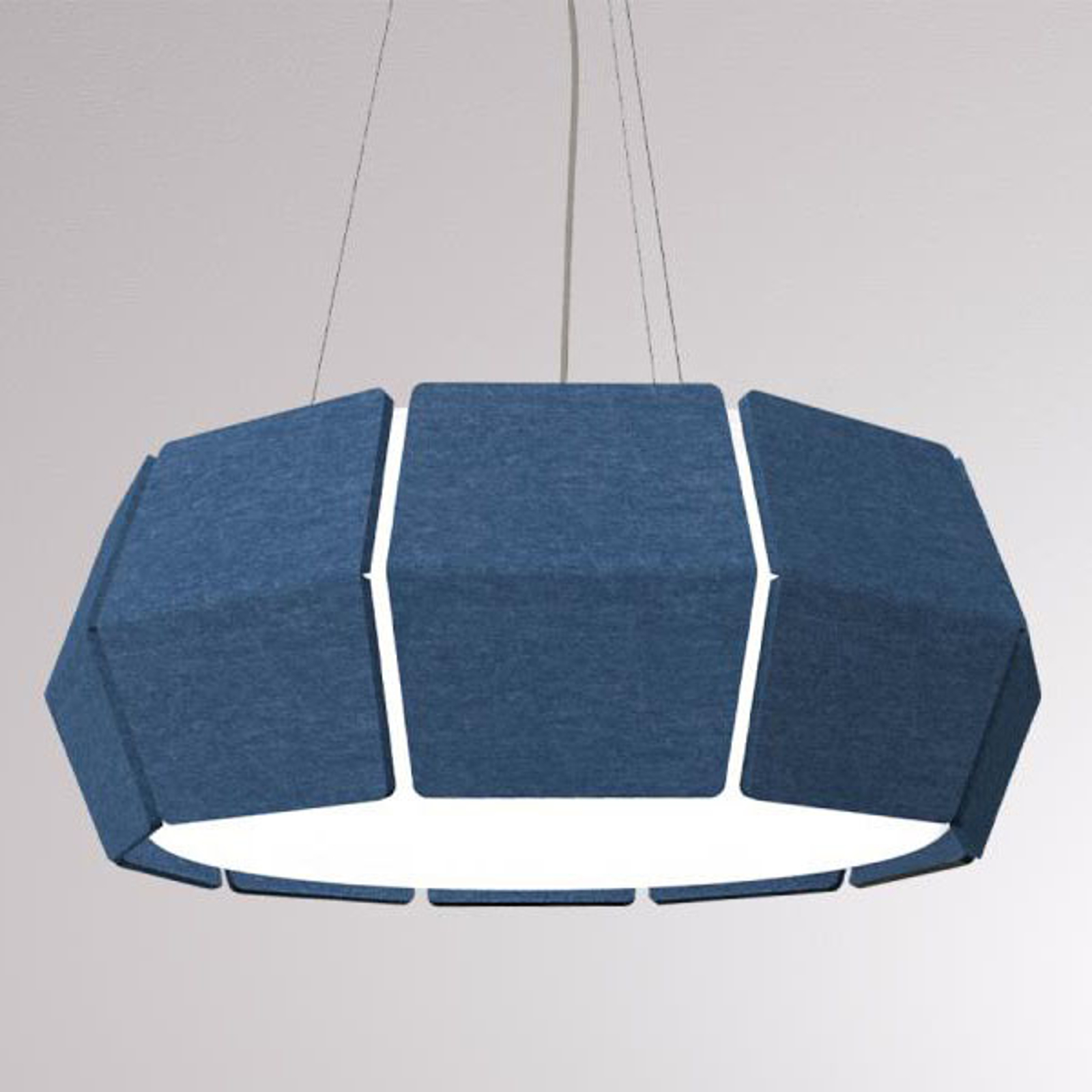 LOUM Decafelt -LED-riippuvalaisin sininen Ø 54 cm