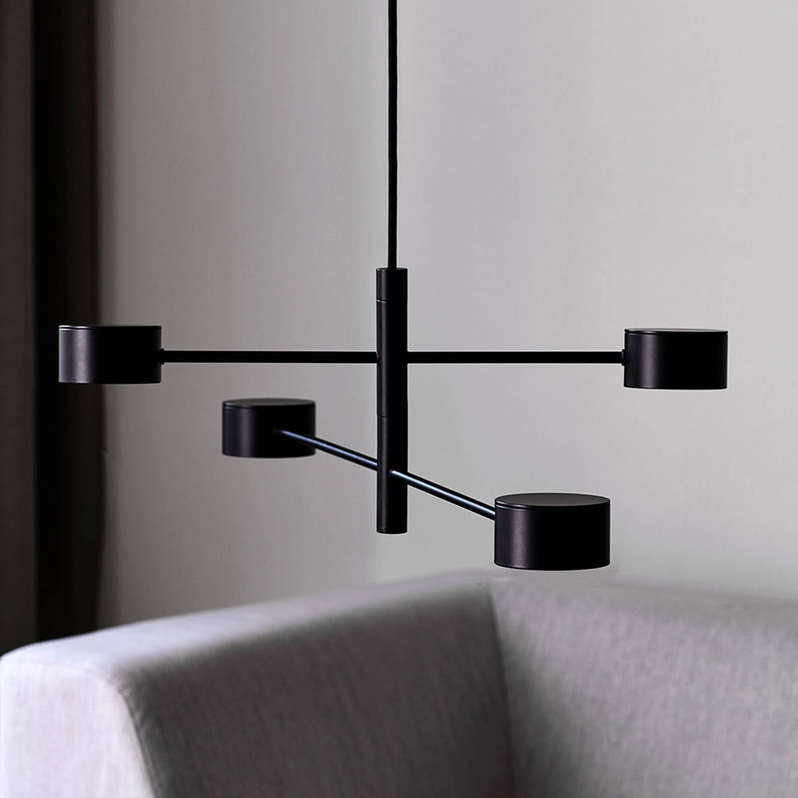 LED-riippuvalaisin Clyde, nelilamppuinen