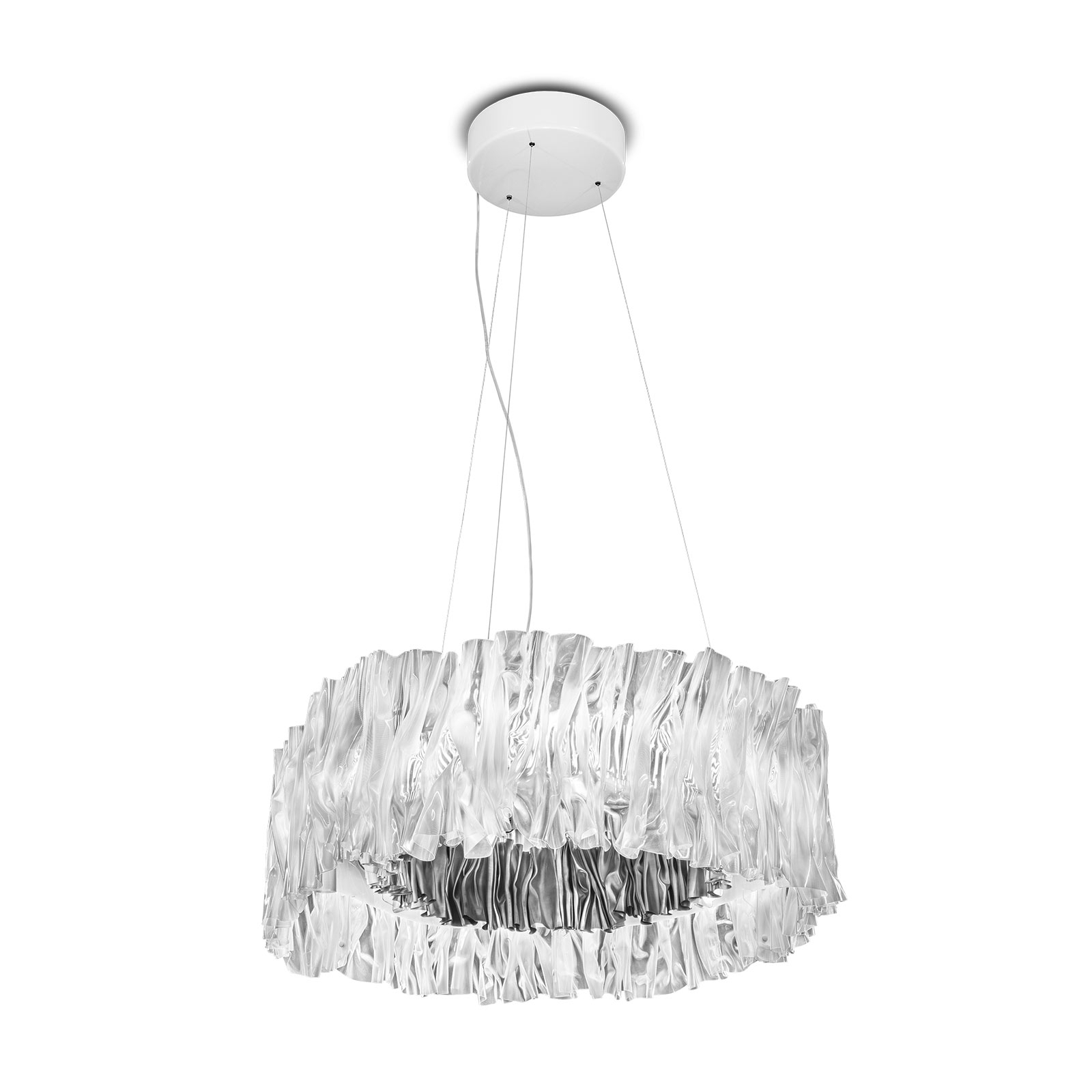 Slamp Accordéon LED-riippuvalaisin hopea, 2°700°K
