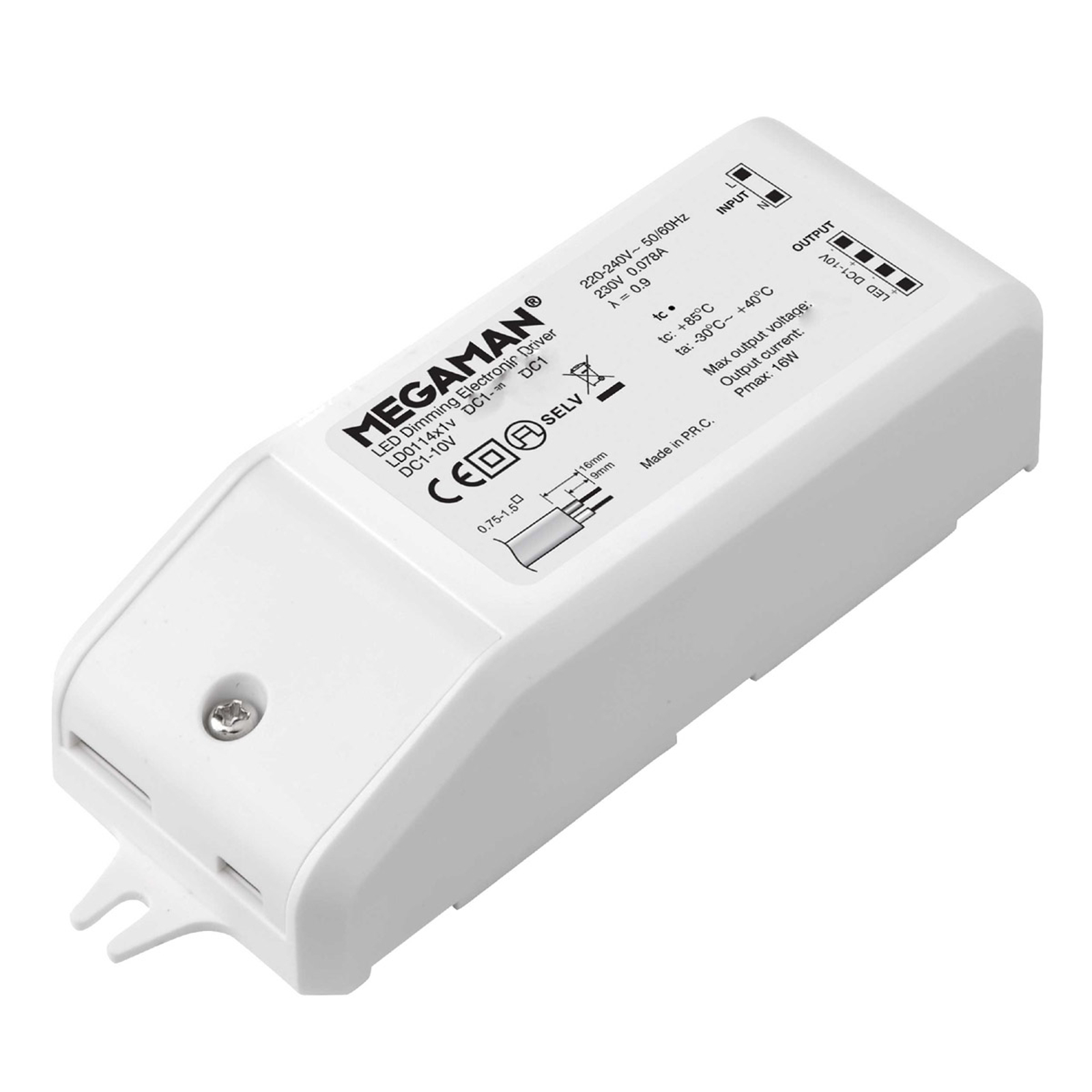 Elektroninen ajuri DC 1-10V 14W