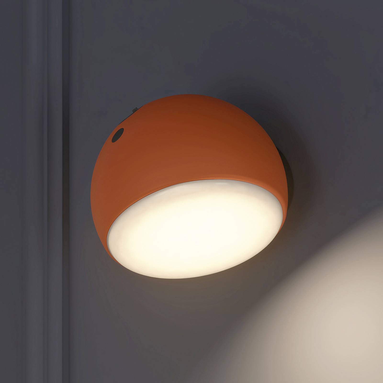 Arcchio Davir -LED-seinävalaisin, akku, orange