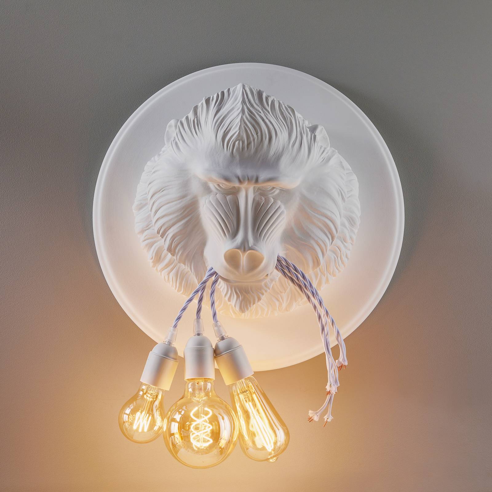Karman Ugo Lino -design-seinävalaisin, valkoinen