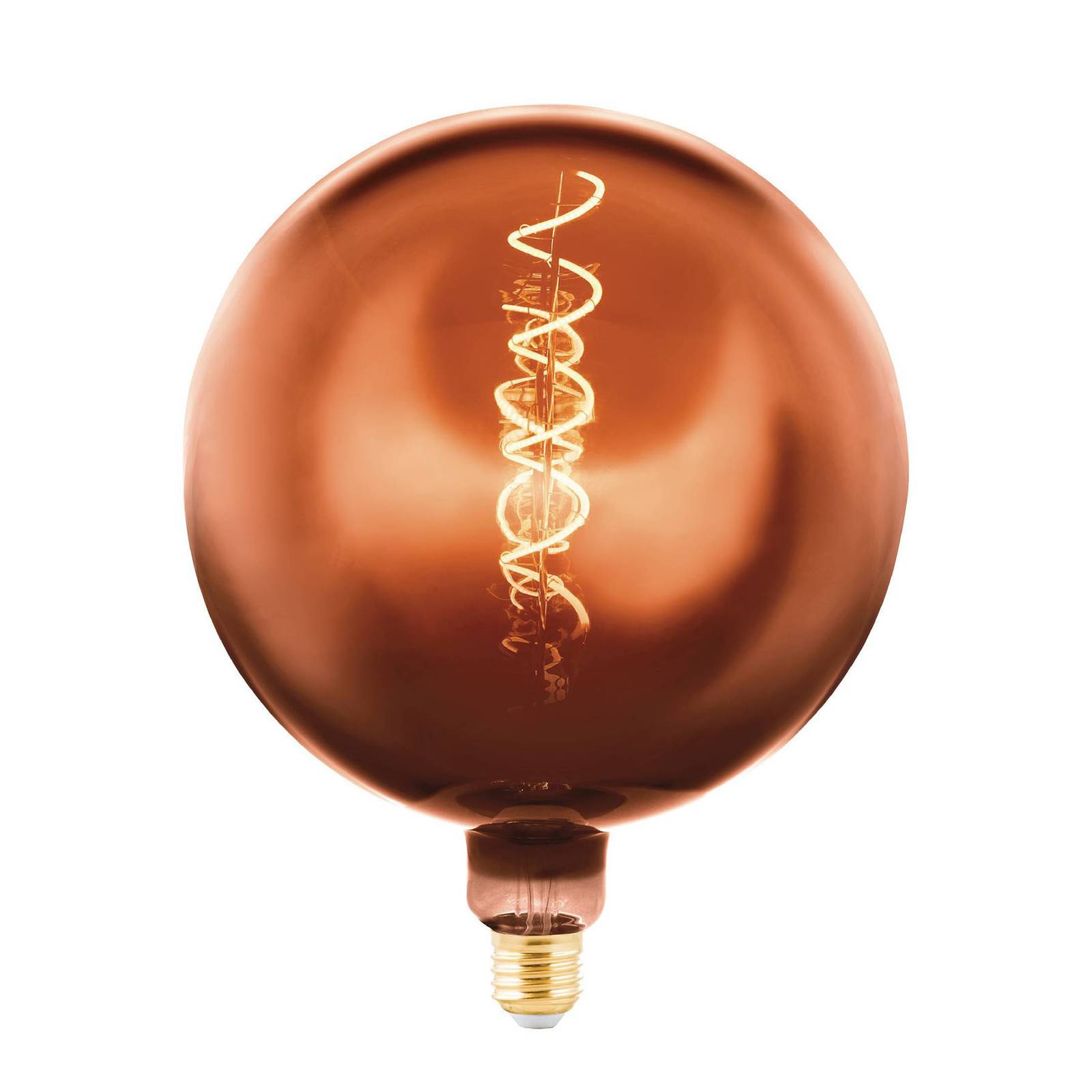 LED-globe-lamppu E27 4W, huurrettu kupari