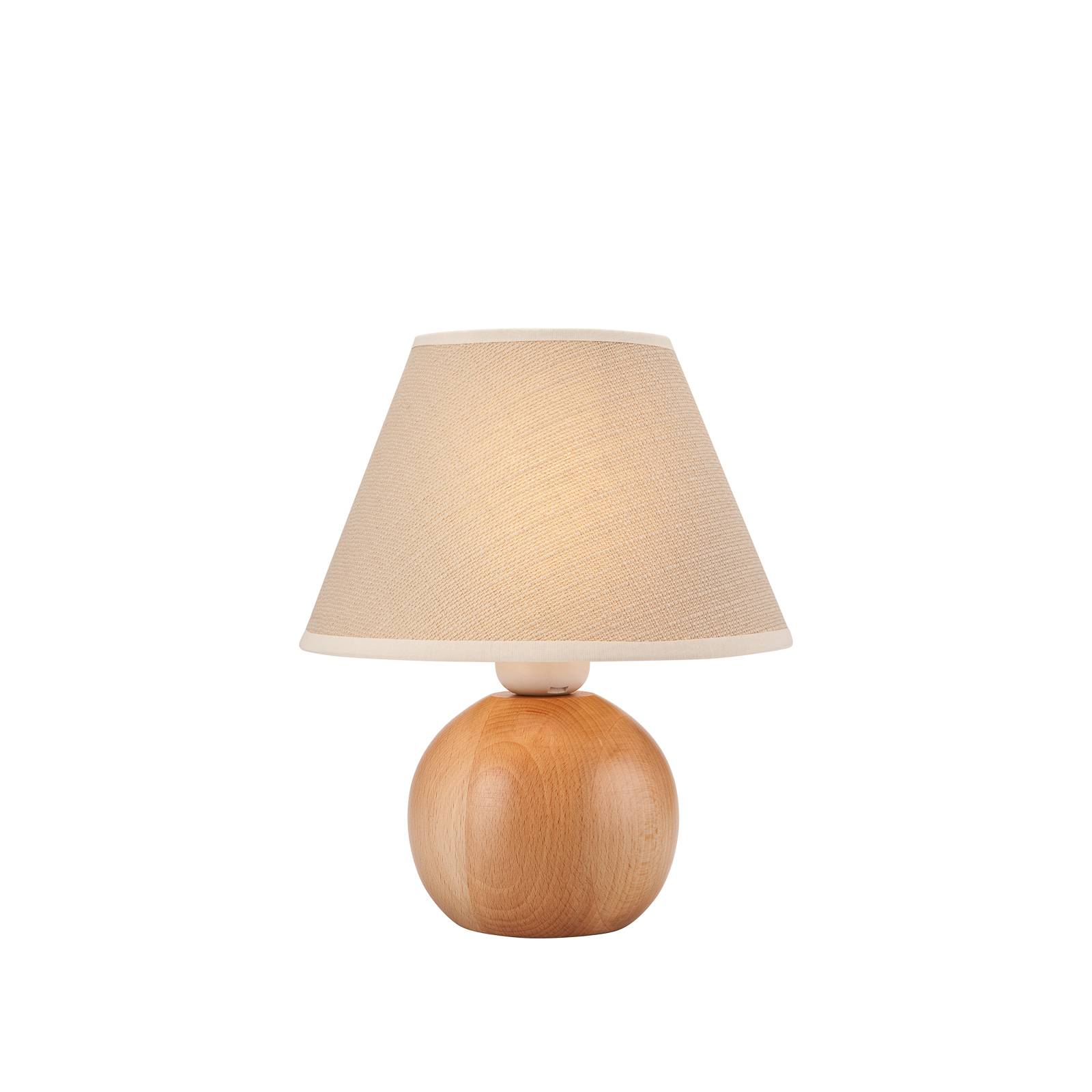 Pöytävalaisin Gill, puuta, beige varjostin