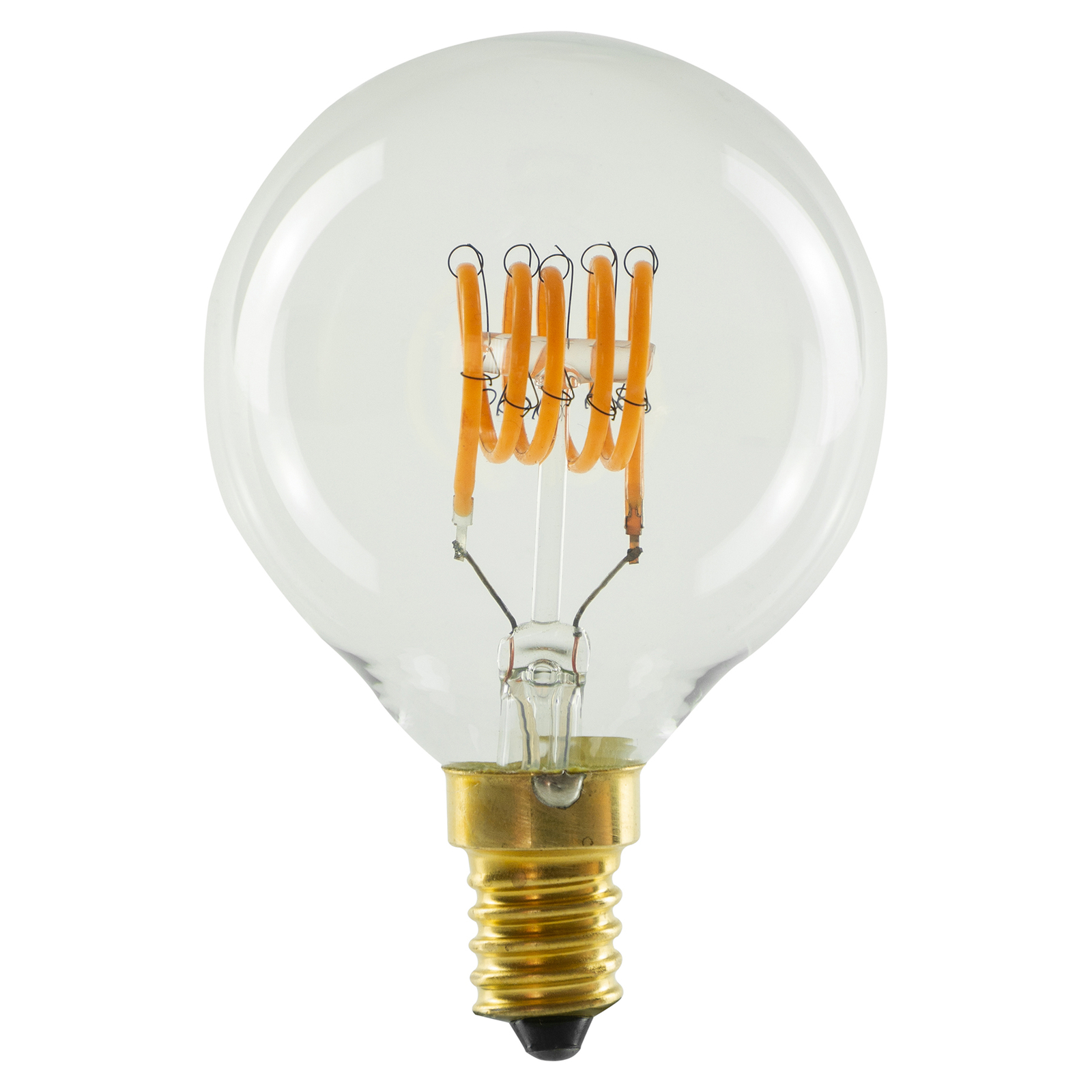SEGULA LED mini-globe-lamppu Curved E14 4W kirkas
