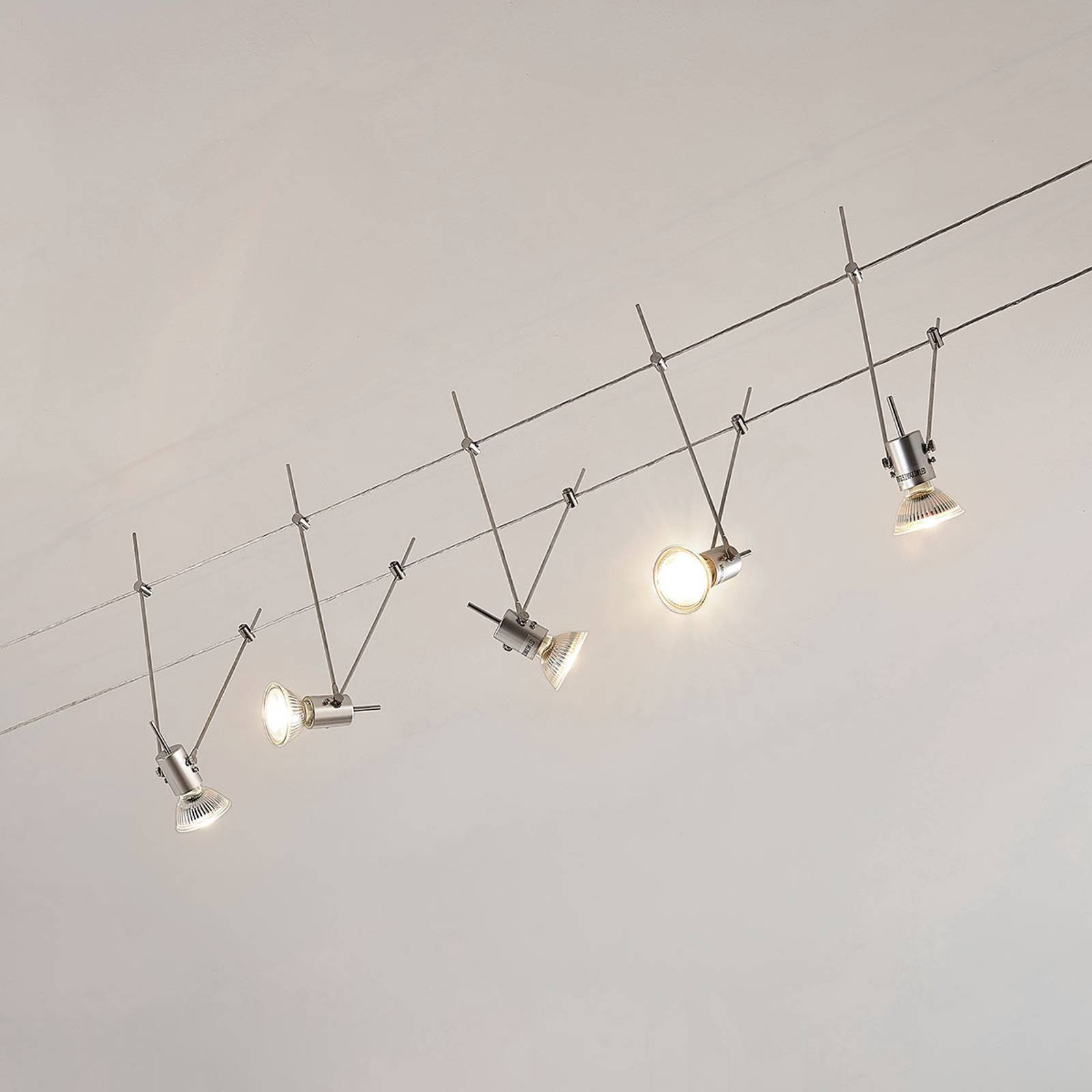 LED-vaijerijärjestelmä Marno, 5-lamppuinen