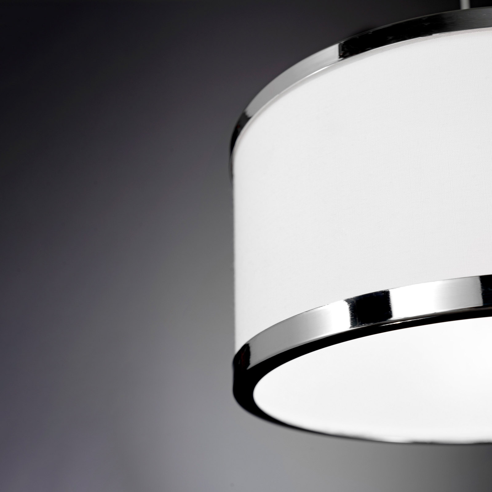 Riippuvalaisin Chiara, 1-lamp., kromi/valkoinen