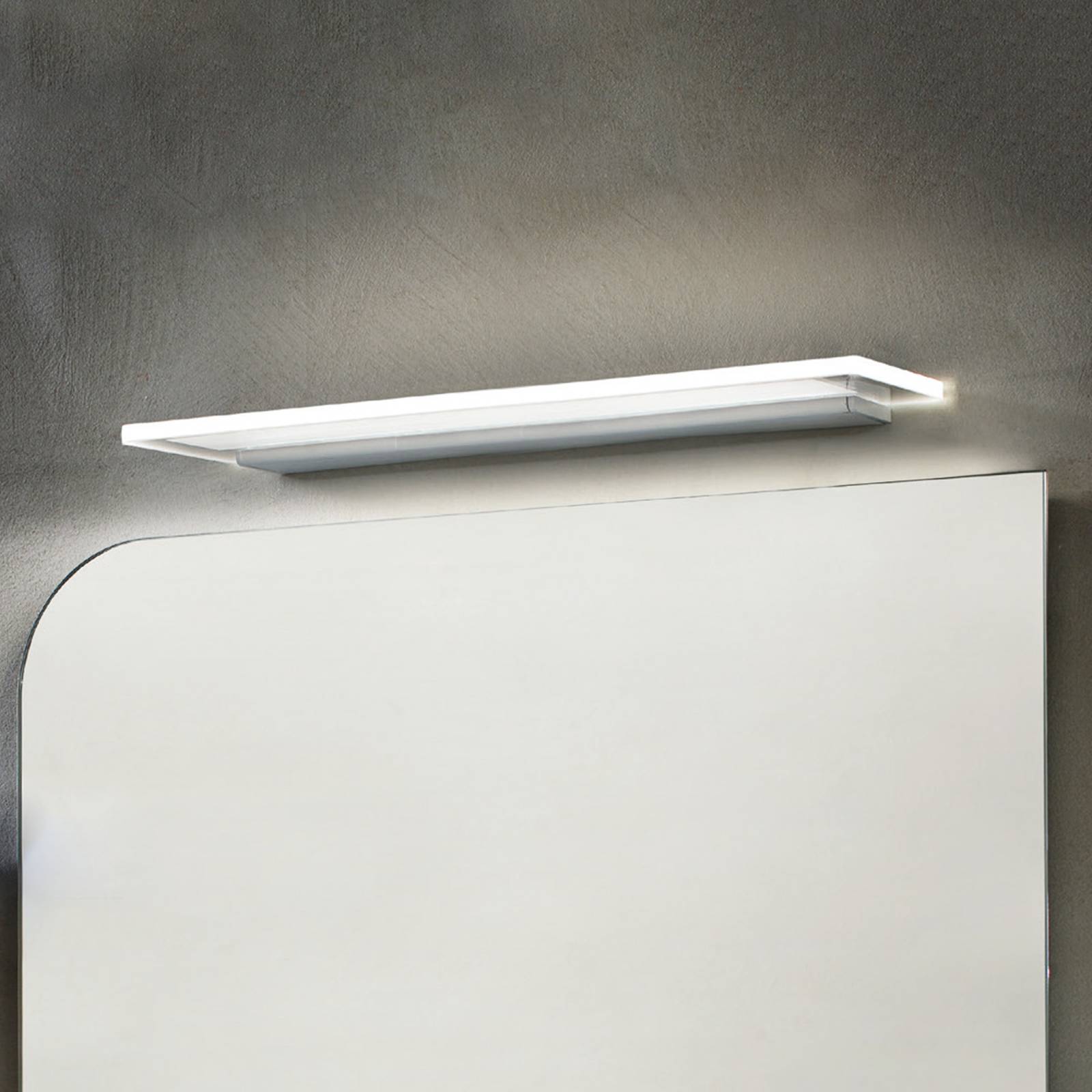 LED-seinävalo Skinny IP44-luokka kiiltävä alumiini