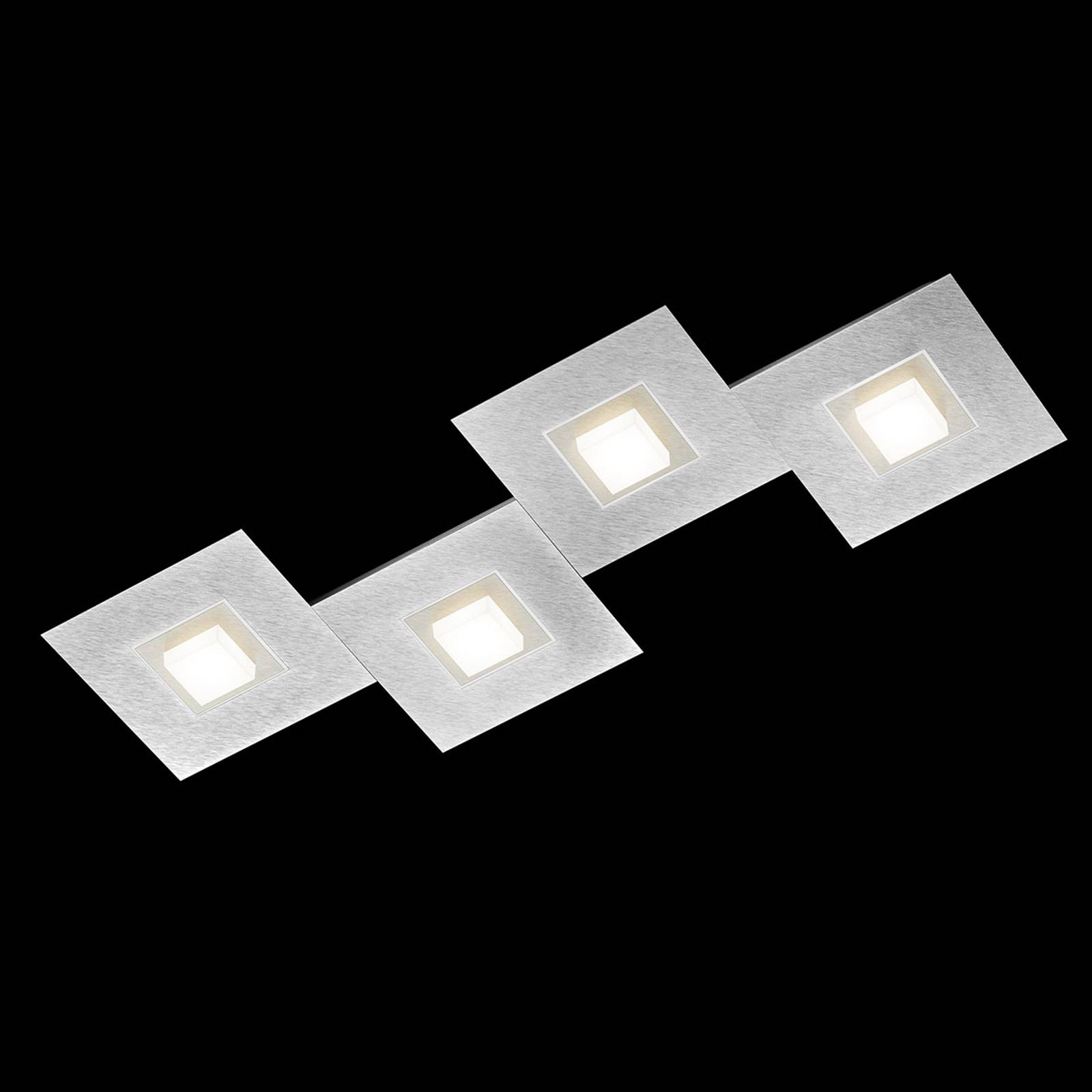 GROSSMANN Karree -kattolamppu 4-lamp. 80x30 shamp.