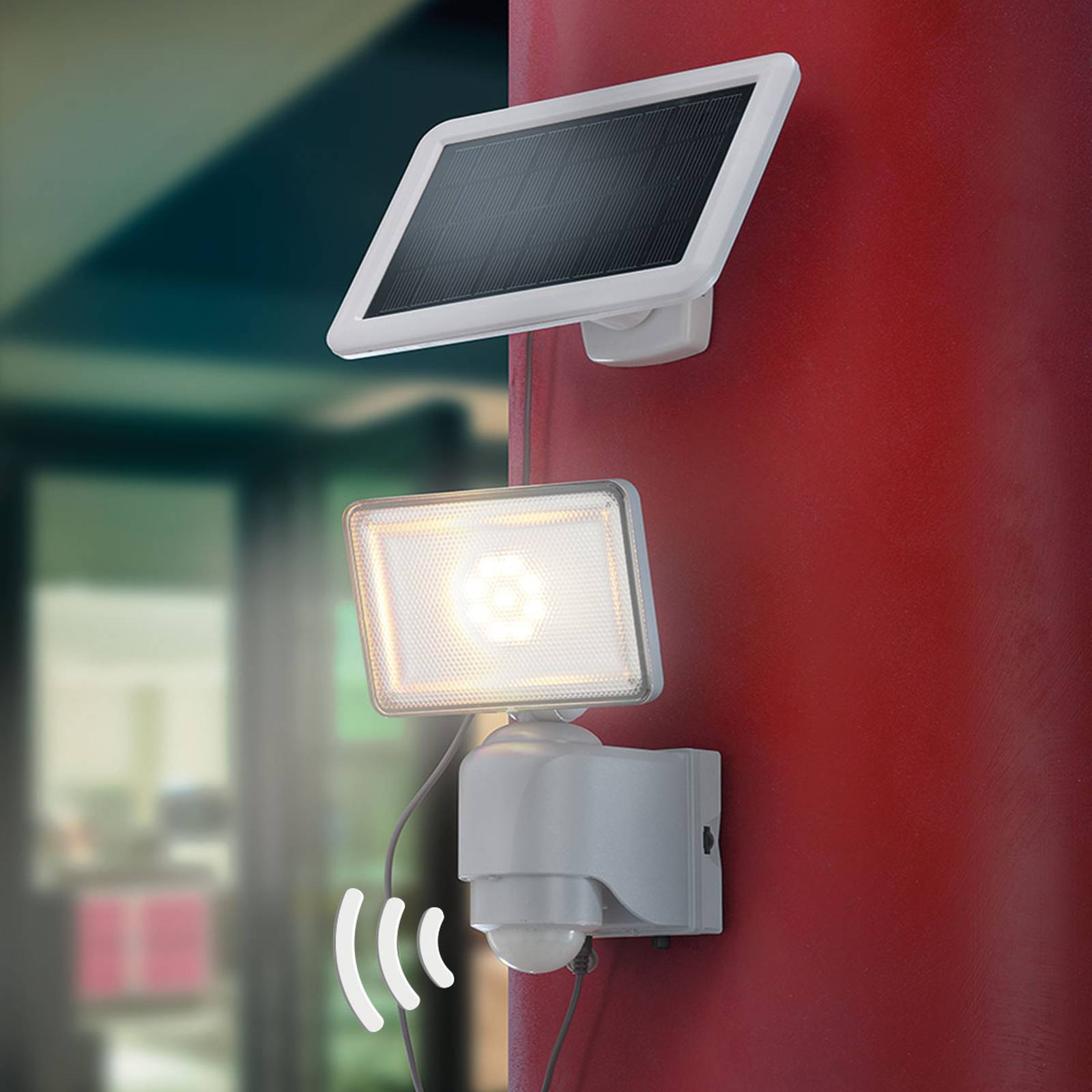 Aurinkok. LED-seinäkohdevalo Power 500 lm, IR-tun.