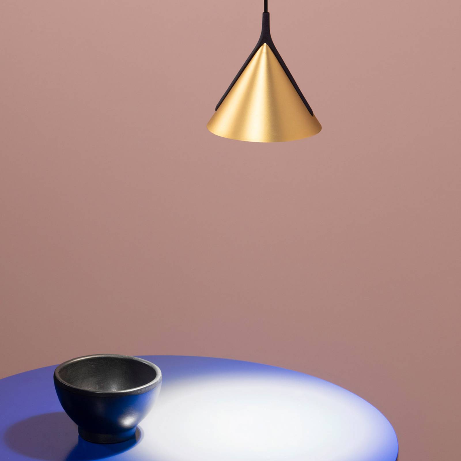 Axolight Jewel Mono -riippuvalo musta-kulta, 12°
