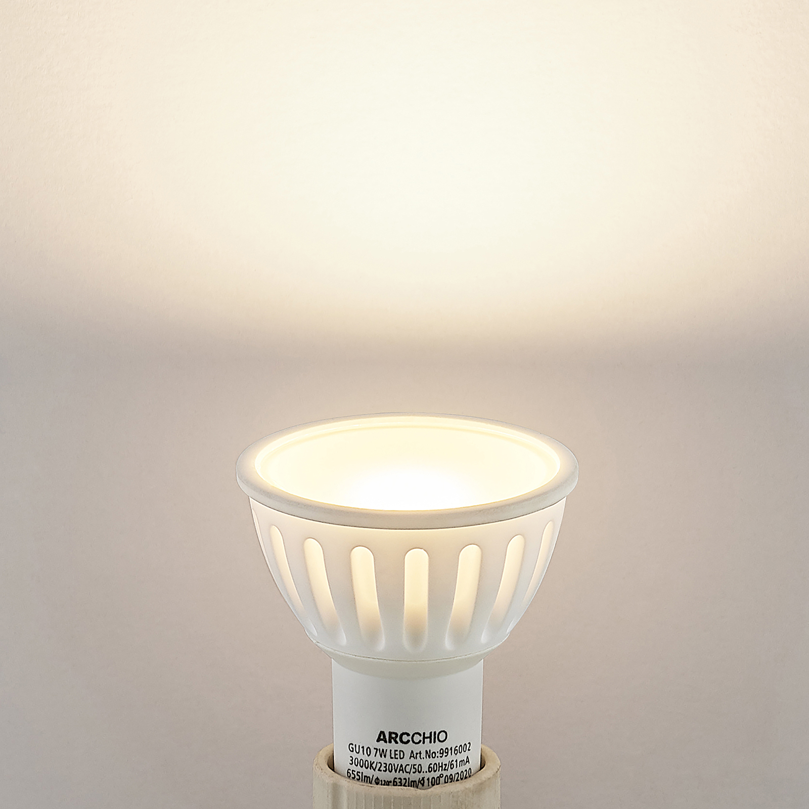 Arcchio-LED-heljastinlamppu GU10 100° 7W 3 000 K