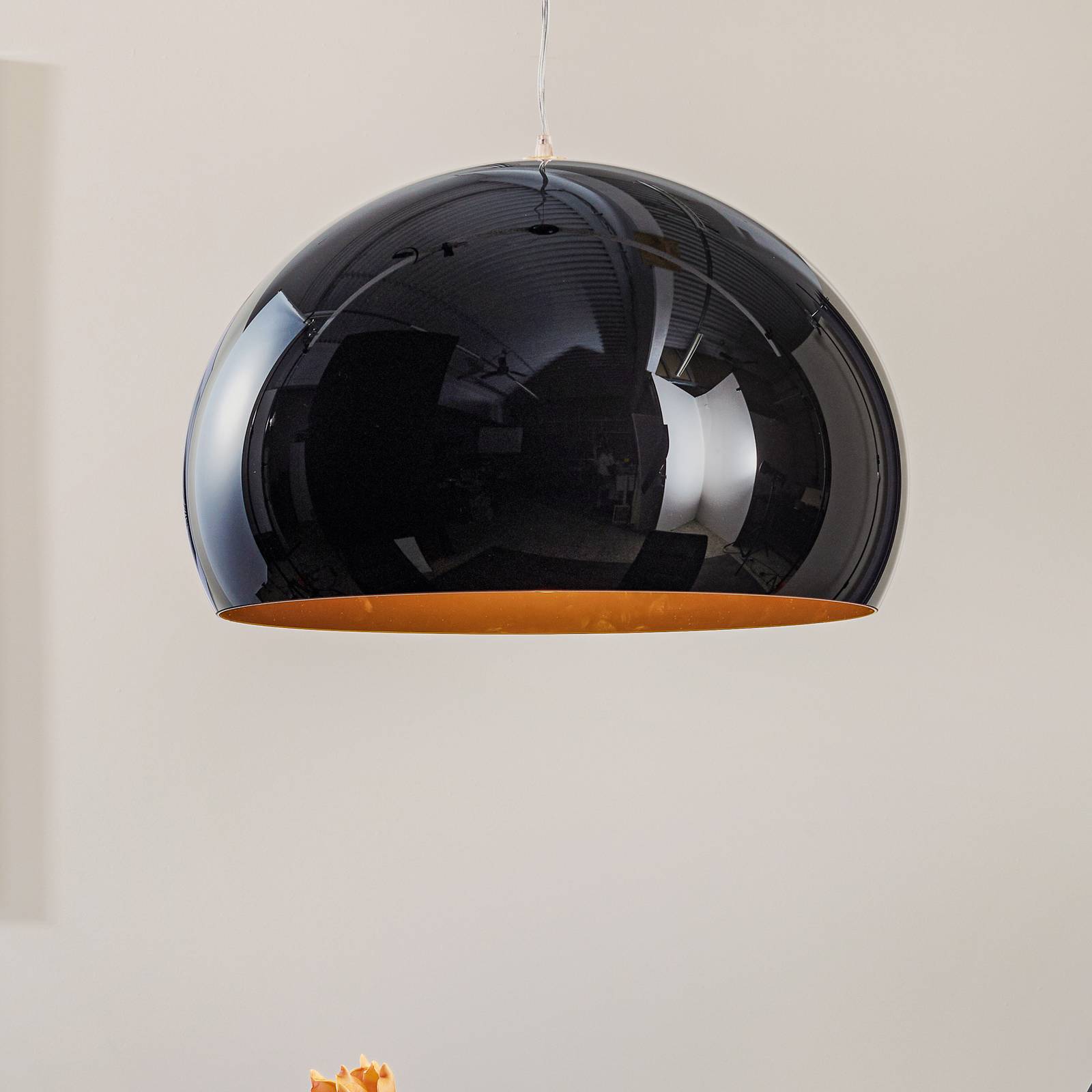 Kartell FL/Y -LED-riippuvalaisin, kiiltävä musta