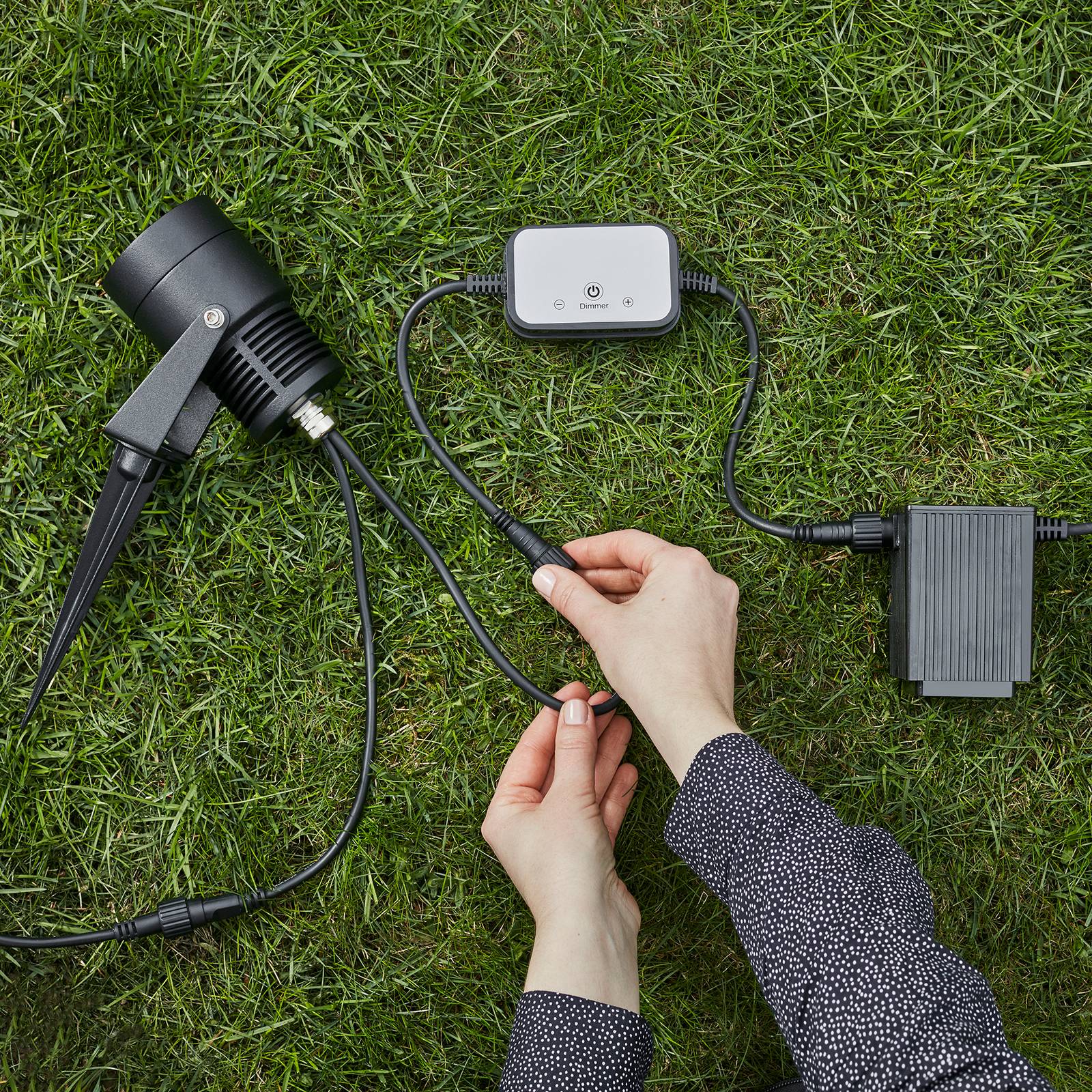 Garden 24 -LED-kohdevalo, musta, 6 W