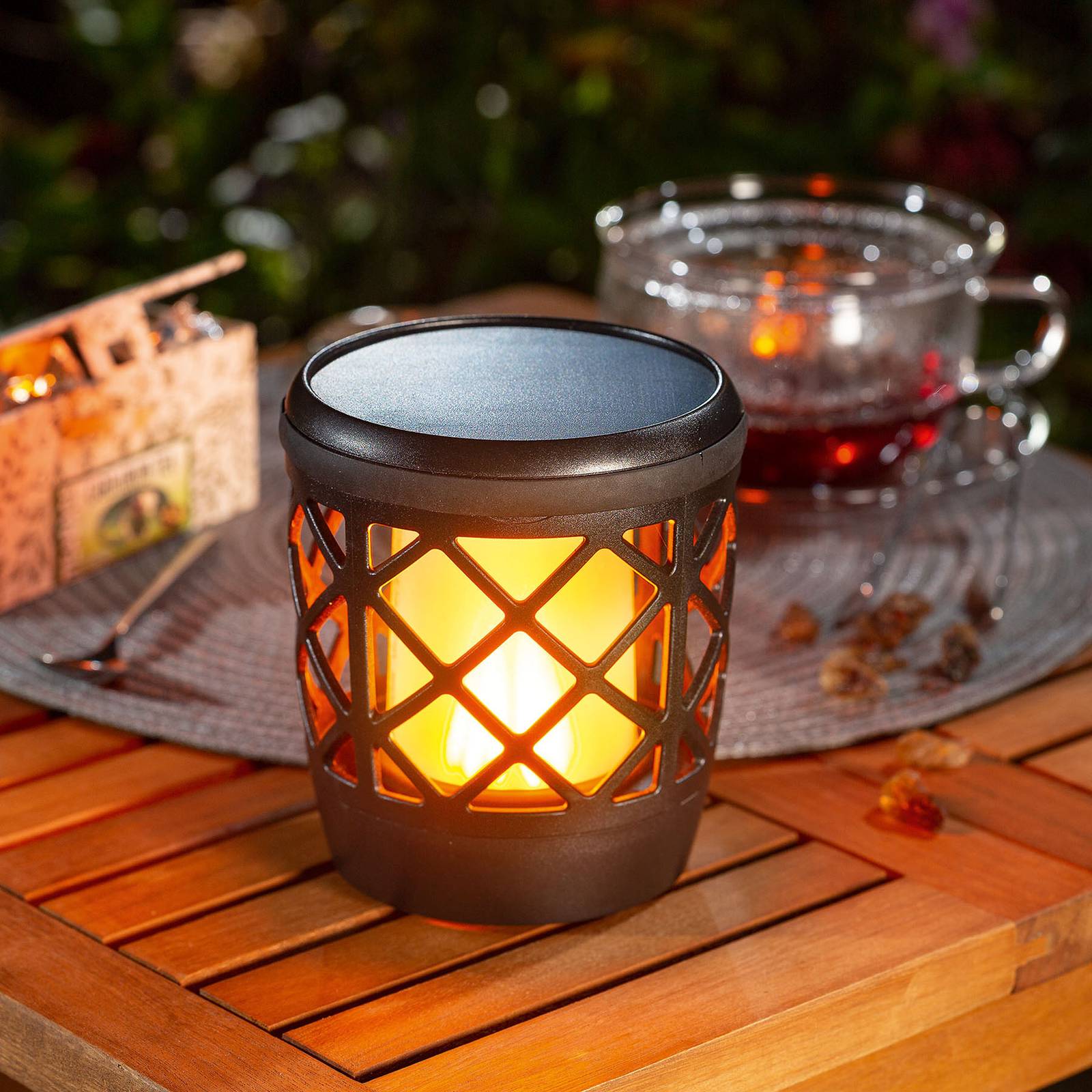 Solar-LED-koristevalaisin Multi Flame Light USB