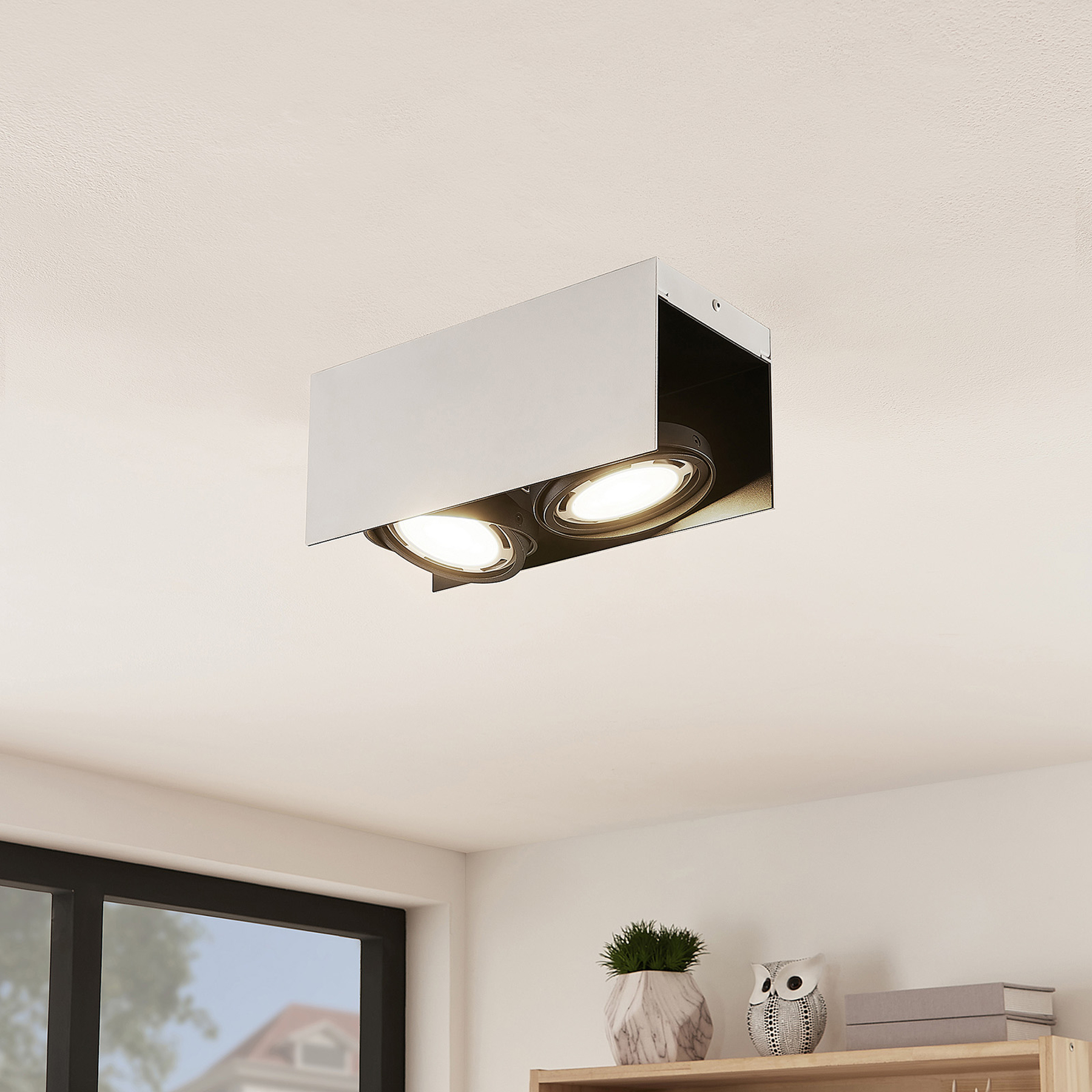 Arcchio Ocula -LED-kattokohdevalo GU10, 2-lamp.