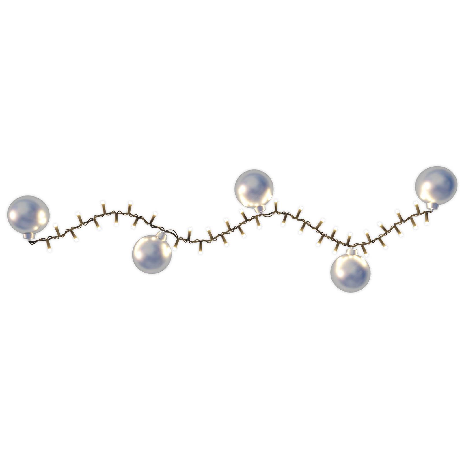 LED-valoketju 2in1, Frosty silver, 550 LEDiä