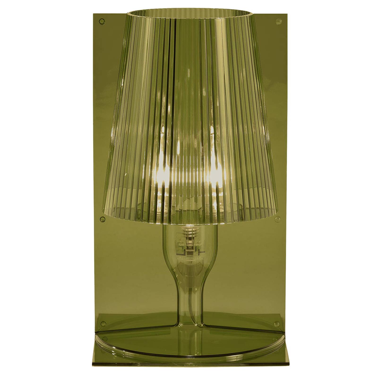 Kartell Take -design-pöytävalaisin, oliivinvihreä