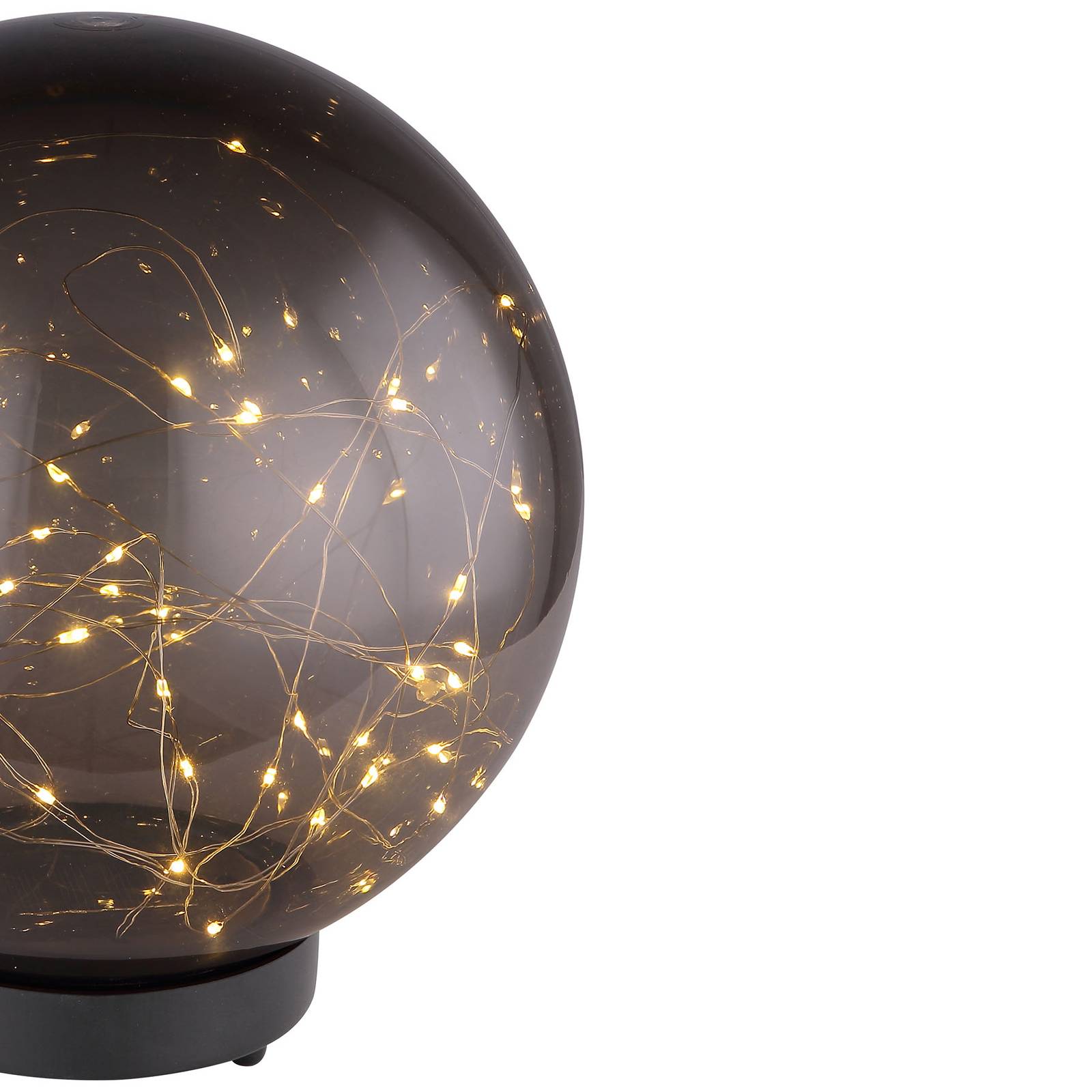 Aurinkokäyttöinen LED-valo, pallo, savu, Ø 20 cm