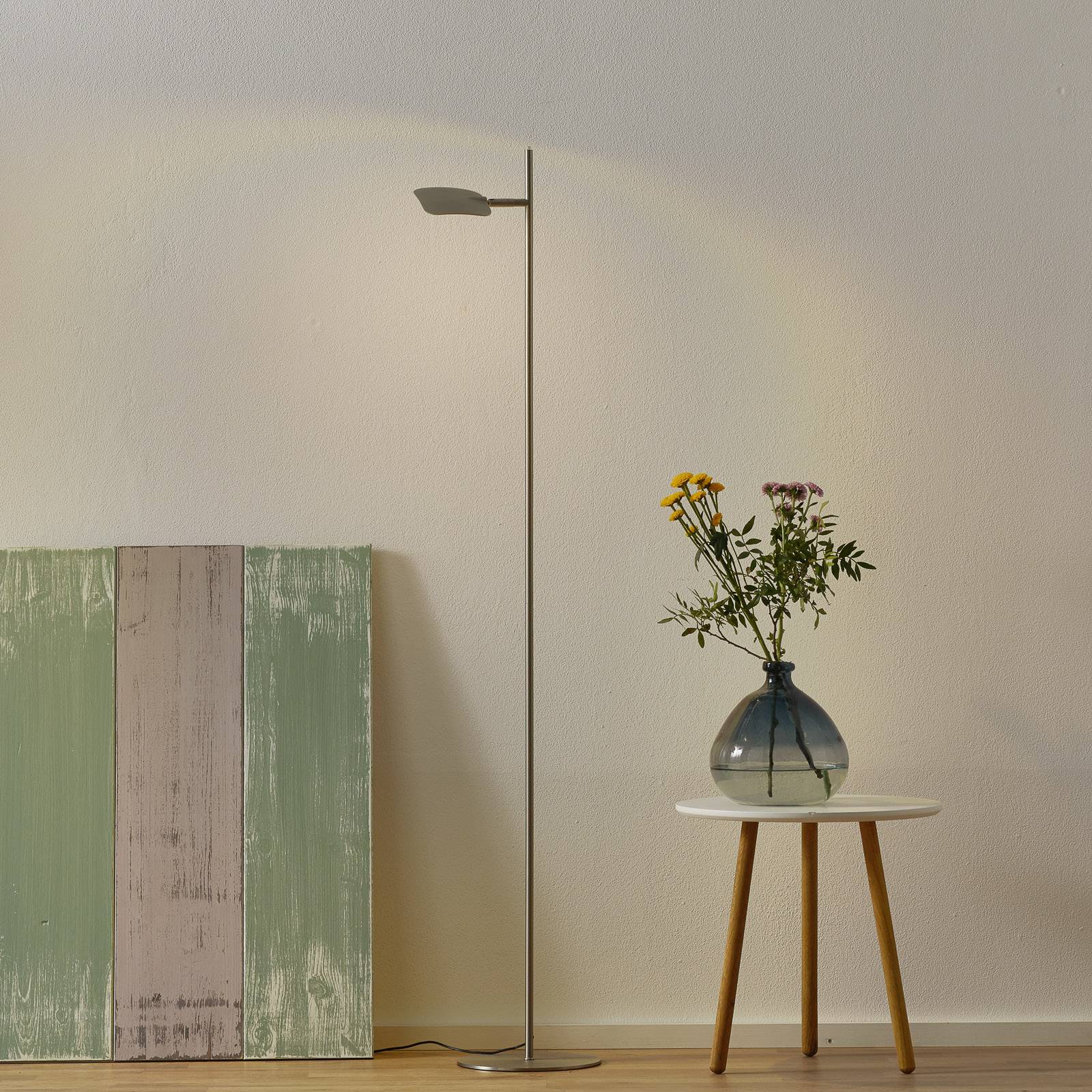 LED-lattiavalo Raggio 1-lamppuinen teräksenvärinen