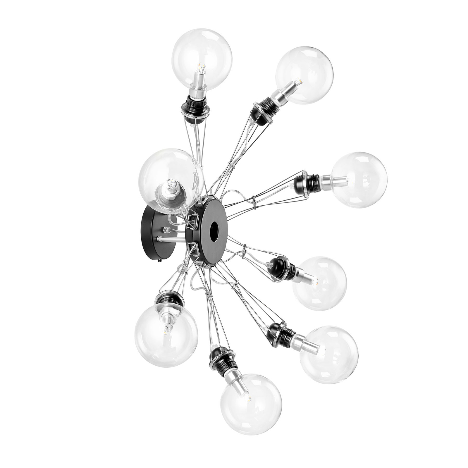Lumina Matrix Otto -seinävalaisin, 8-lamp., musta