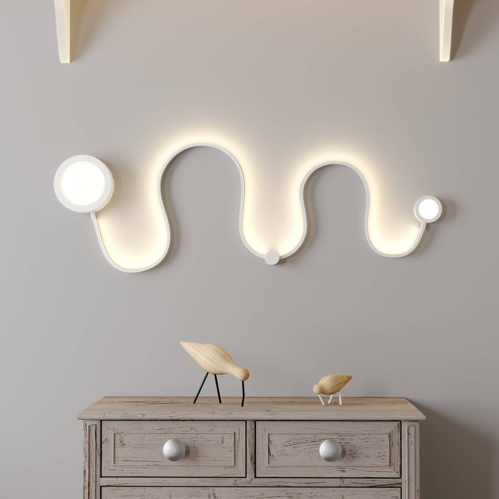 Lindby Annegrit -LED-seinävalo, himmennys, 25 W