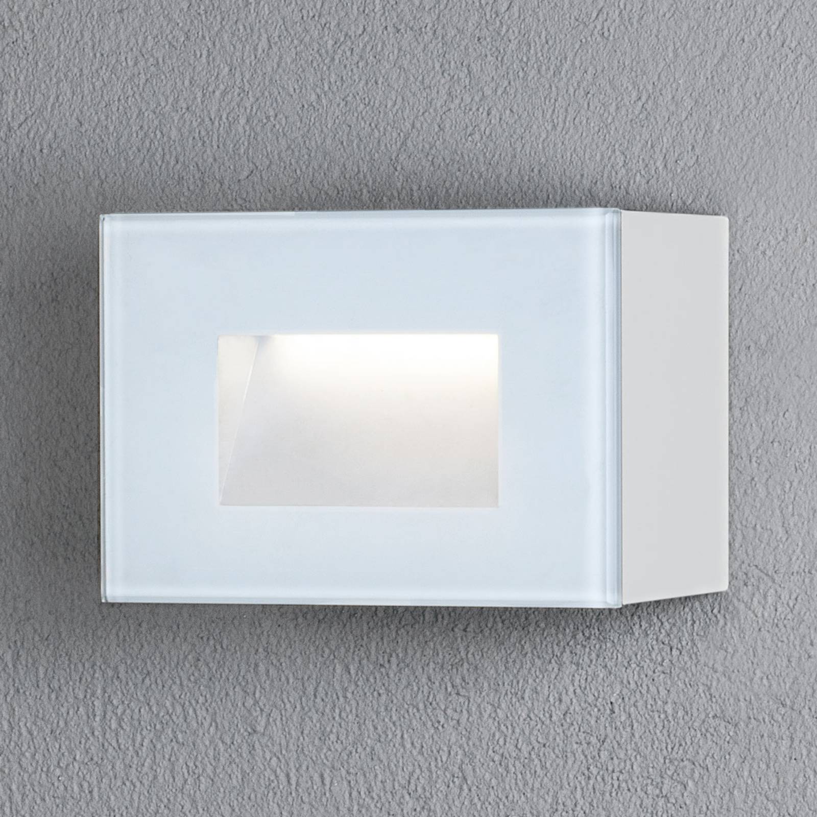 LED-ulkoseinälamppu Chieri, 12 x 8 cm, valkoinen