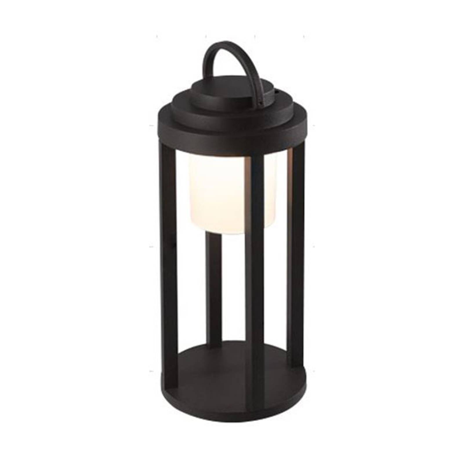 LED-ulkovalaisin Kalimnos, musta, akku, 35 cm