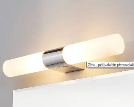 Kylpyhuoneessa on tarpeen valaisin pistorasialla.